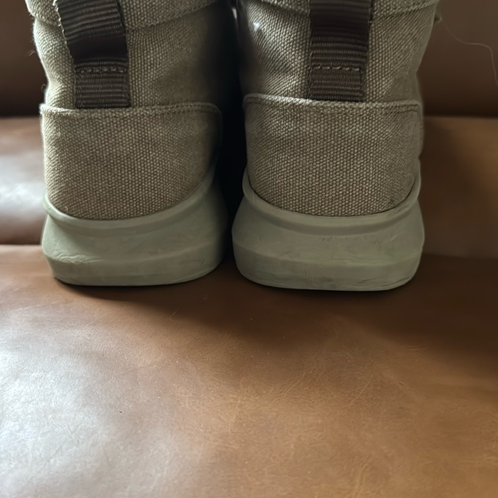 Tan Canvas High-Top Sneakers